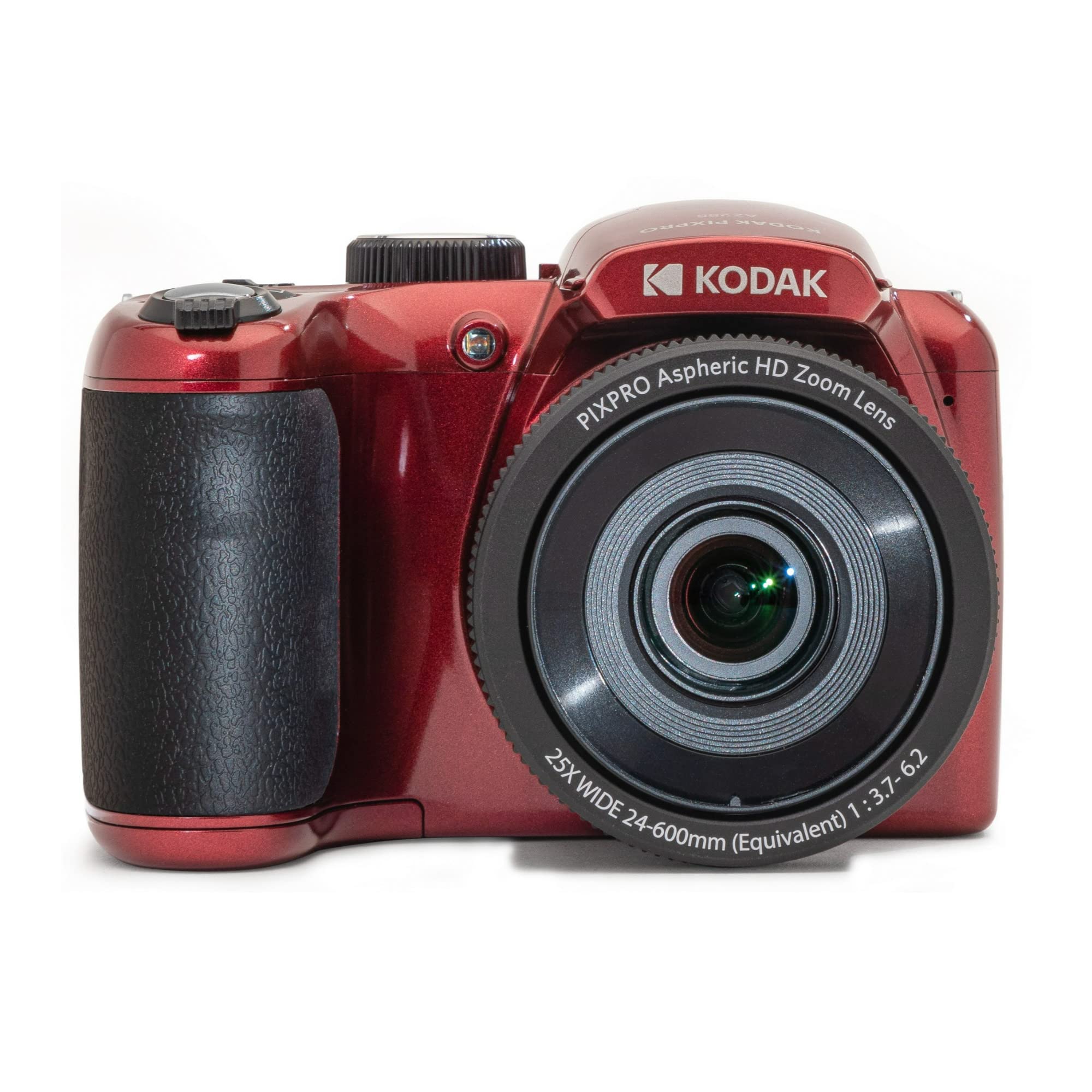 Kodak PIXPRO AZ255 16MP Digital Camera with 25x Optical Zoom (Red) - Bundle Includes 32GB SDHC Memory Card & SLR Soft Case - Perfect for Travel, Vlogging & Family Photography