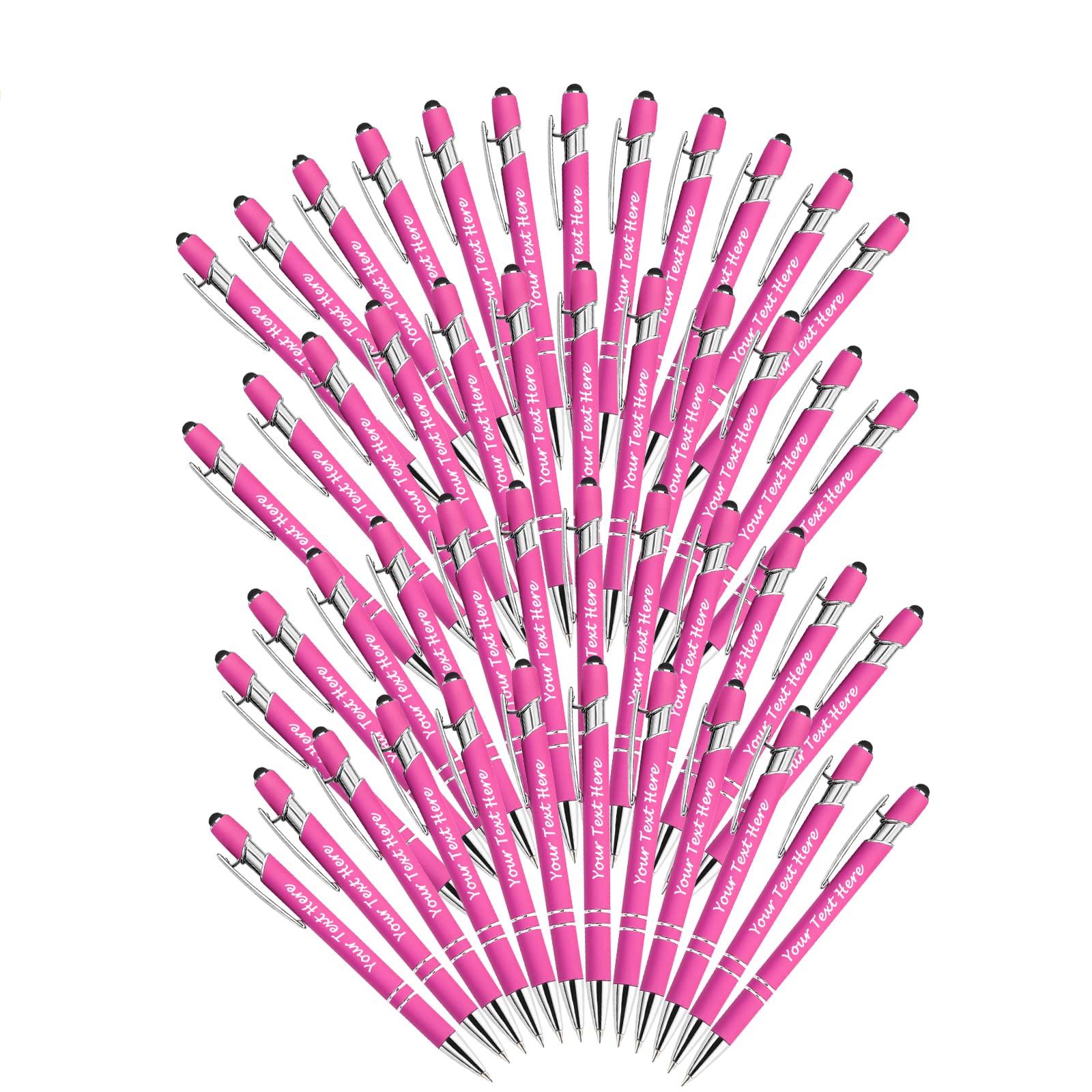 Custom Engraved Ballpoint Pens with Stylus Tip - Personalized Business Pens for Men & Women - Up to 1000 Units - Perfect for Corporate Gifts, Graduations, Teacher Appreciation & Anniversaries - Premium Promotional Pens for Office, School & Special Events
