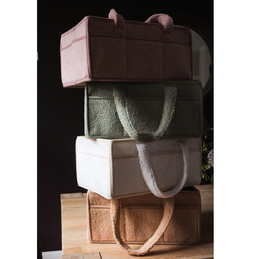 Urban Baby Nappy Caddy Organizer - Portable Diaper Storage Bag for Nursery & Travel - Perfect for Baby Essentials, Wipes, and Changing Supplies