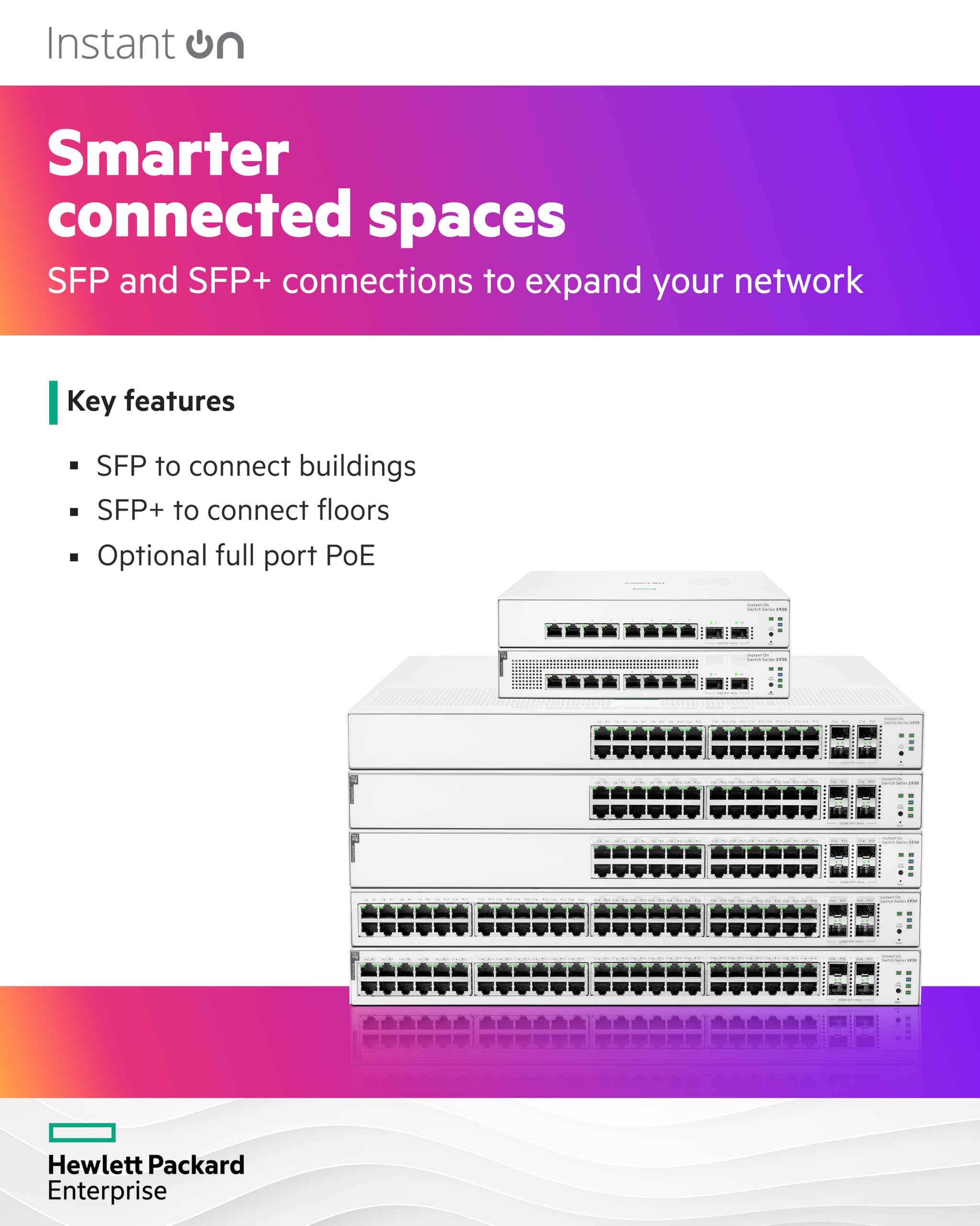 HPE 1930 8-Port Gigabit Smart Managed Layer 2+ PoE Switch | 8x 1G Ports + 2x SFP | 124W PoE Budget | JL681A#ABA | Ideal for Small Business Networks & Smart Office Connectivity