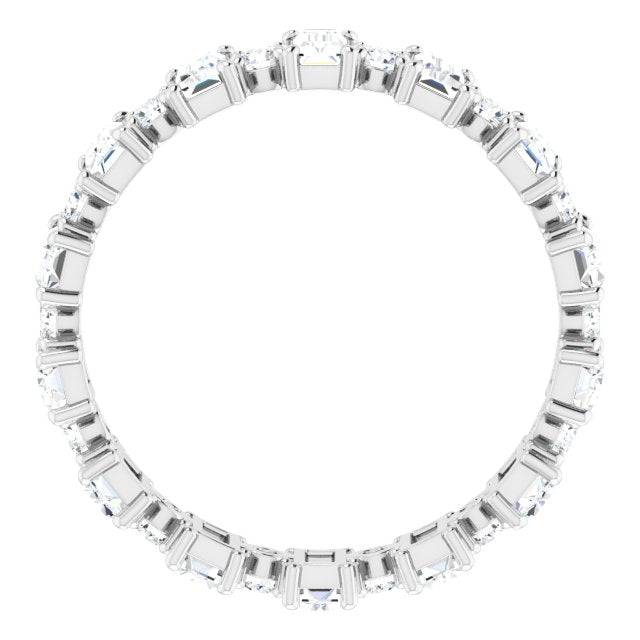 2.38 Carat Straight Baguette & Round Diamond Eternity Wedding Band - Perfect for Anniversaries, Engagements and Special Occasions