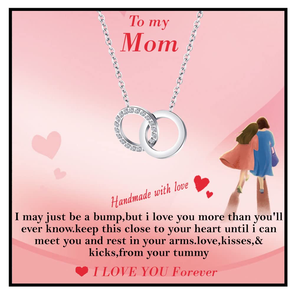 Dainty Circle Necklace for Women & Girls - Elegant Jewelry Gift for New Moms, Granddaughters, Best Friends, Sisters & Aunts | Perfect Birthday, Anniversary & Special Occasion Present | Everyday Wear & Formal Events
