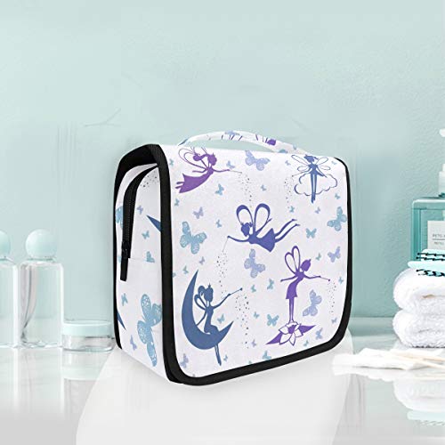 Waterproof Hanging Travel Toiletry Bag - Butterfly Fairy Design Cosmetic Organizer for Men & Women - Perfect for Air Travel, Camping & Gym Essentials Storage