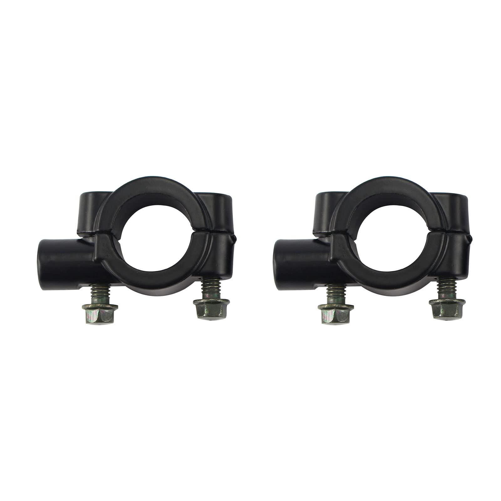 8mm Thread Rear View Mirrors & Handlebar Mirror Bracket Clamp for 50cc 150cc Scooter, Motorcross, Motorcycle, ATV, Dirt Bike - Universal Fit for QMB139 Engine - Perfect for Street Riding, Off-Road Adventures and Trail Safety