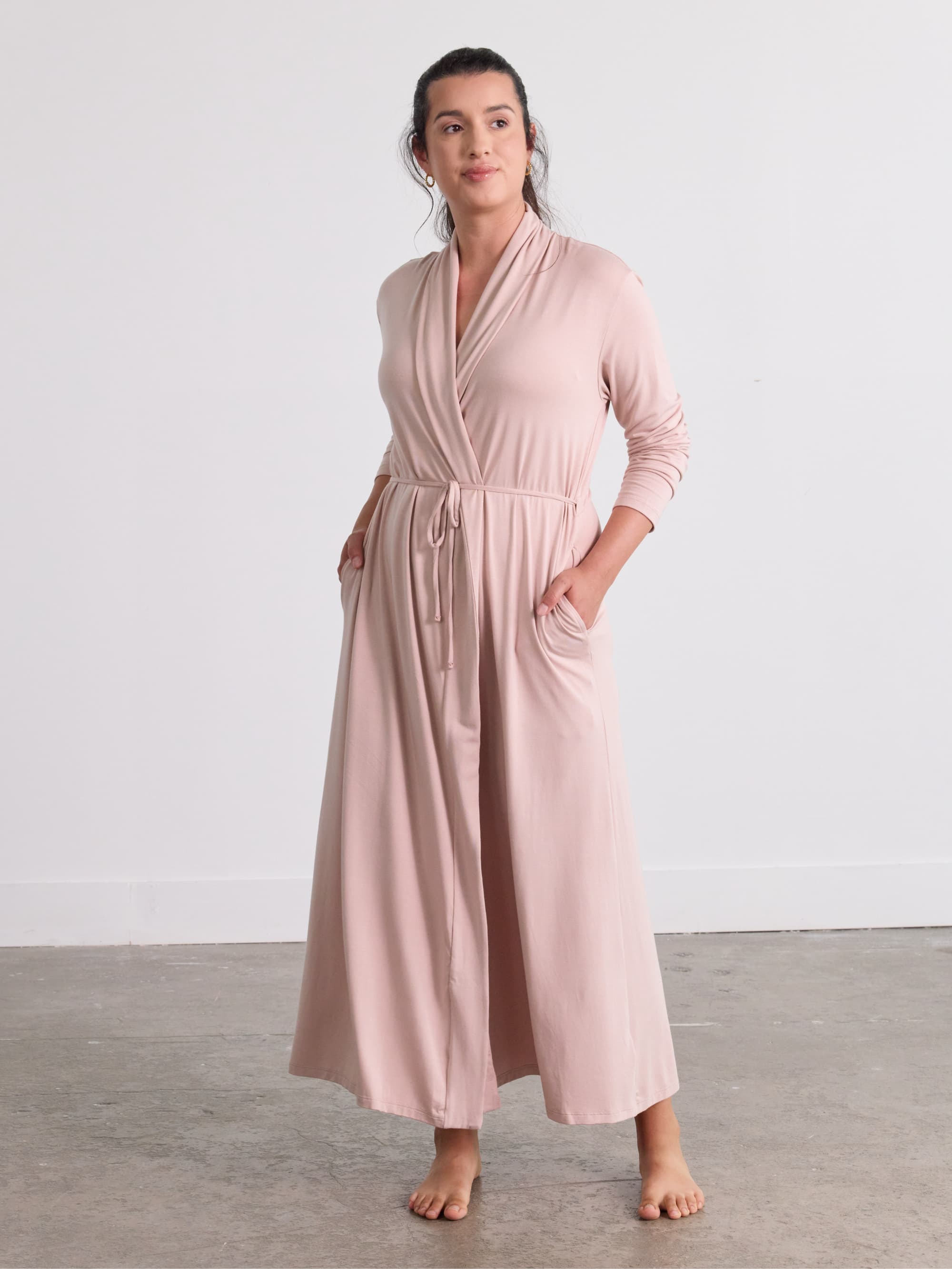 Luxury Modal Long Robe for Women - Soft & Breathable Kimono Style Bathrobe - Perfect for Spa, Lounge & Home Relaxation