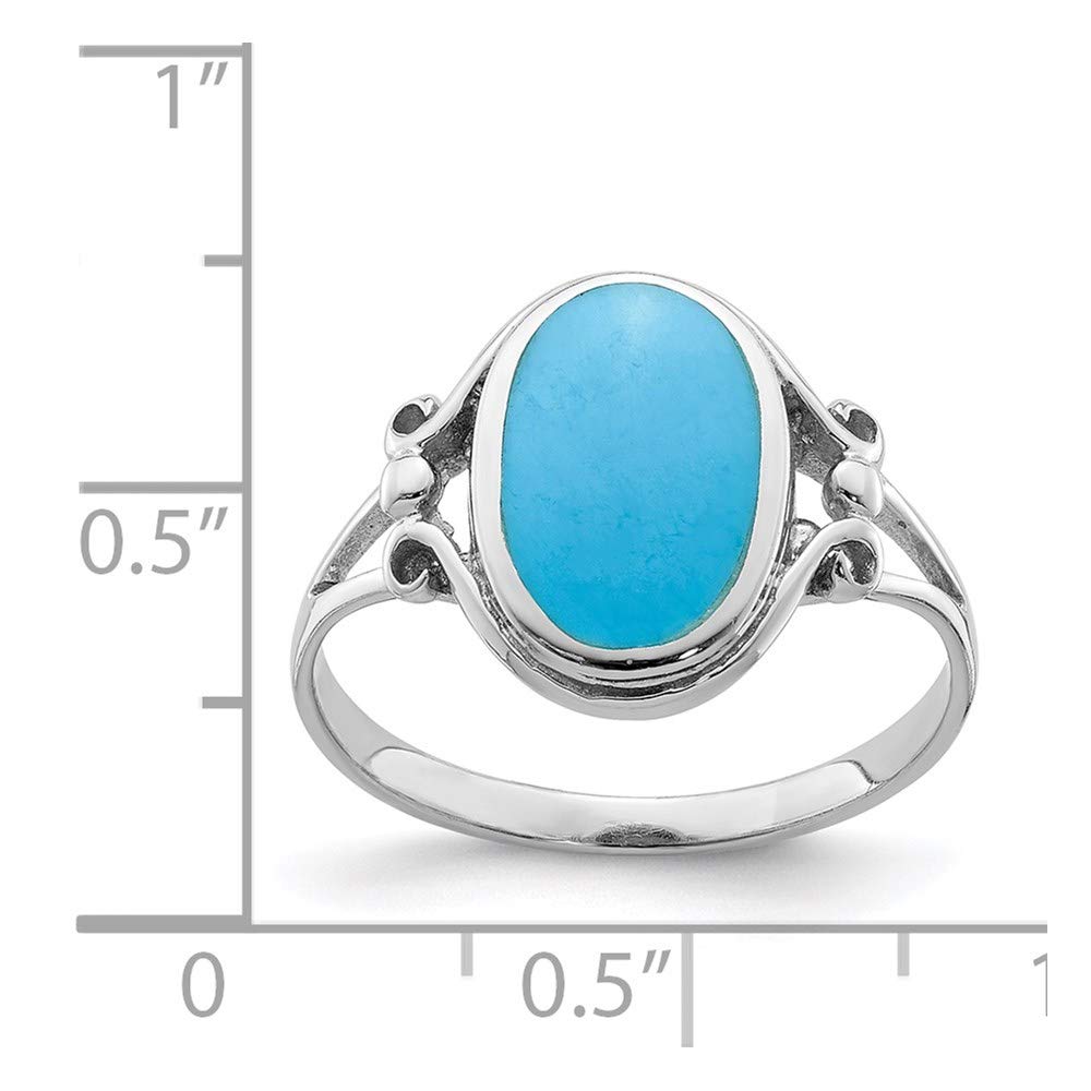 925 Sterling Silver Synthetic Turquoise Ring for Women - Dainty Bohemian Jewelry Gift for Her, Perfect for Birthday, Anniversary & Everyday Wear