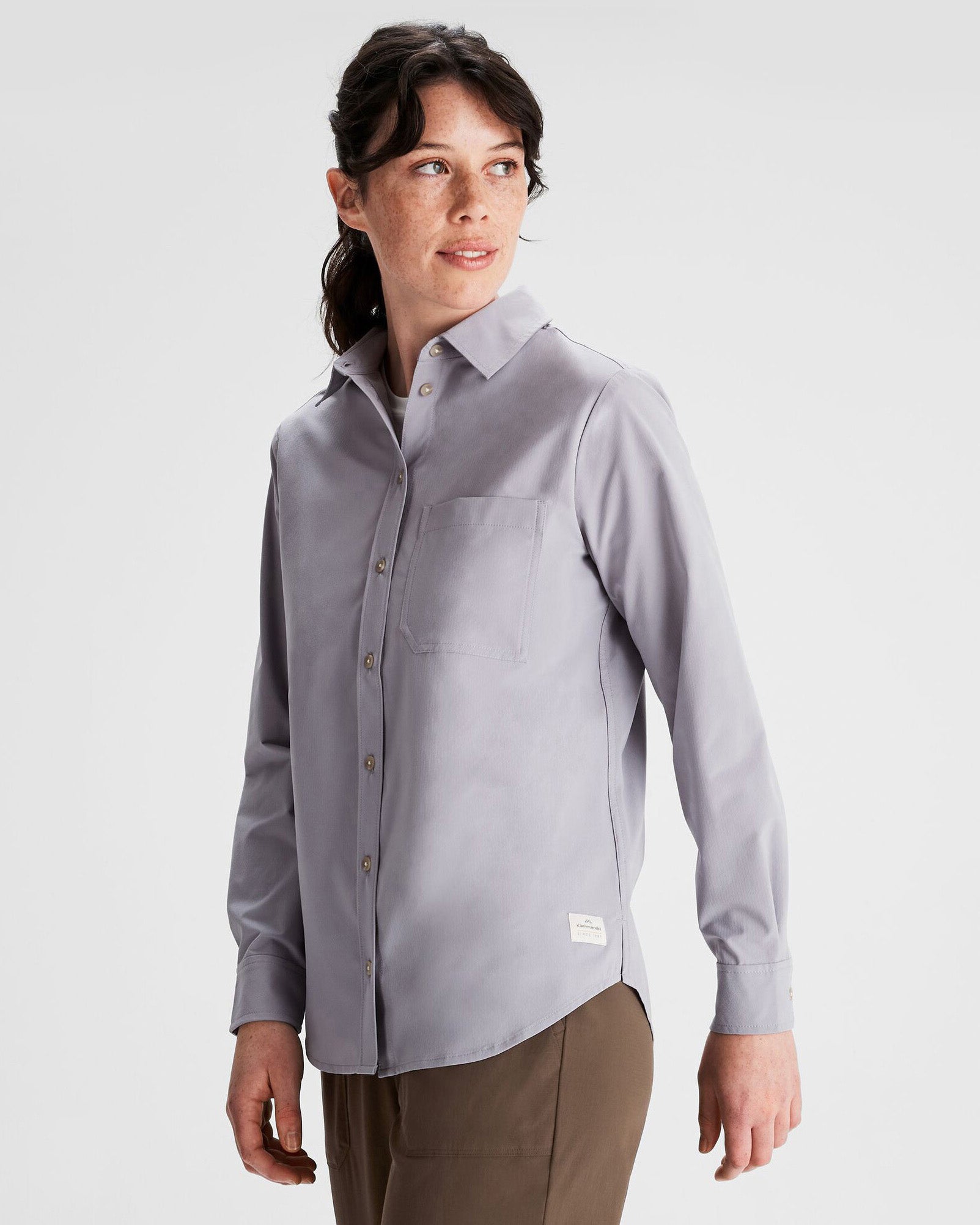 Women's Corsair Long Sleeve Shirt - Light Haze | Comfortable Casual Top for Everyday Wear, Work & Outdoor Activities