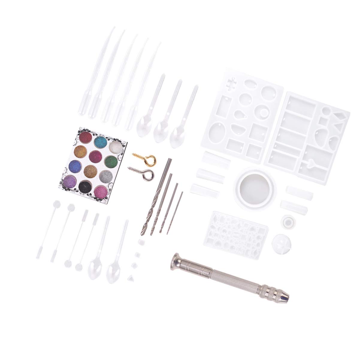 Milisten 83pcs DIY Resin Jewelry Making Kit - Silicone Molds for Pendants, Bracelets & Crafts with Glitter Powder & Tools | Perfect for Handmade Gifts, Home Decor & Resin Art Projects