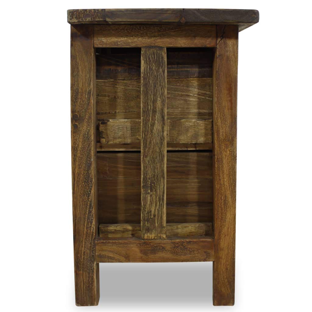 Reclaimed Wood Nightstand with 2 Drawers - 15.7