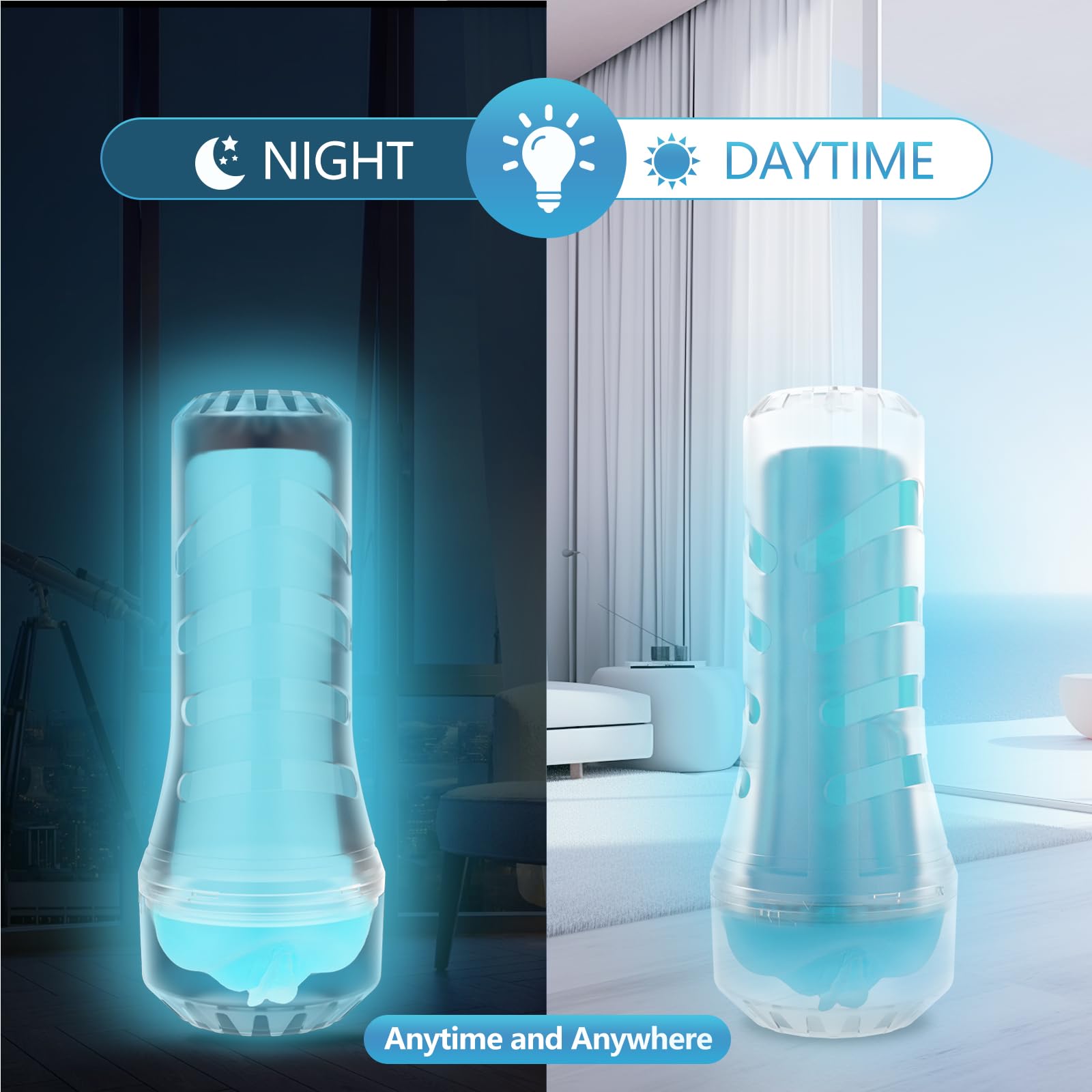 Glowing 3D Realistic Male Masturbator - Lifelike Blowjob Stroker with Luminous Texture | Pocket Pussy for Men | Discreet Adult Sex Toy for Solo Pleasure & Couples Play