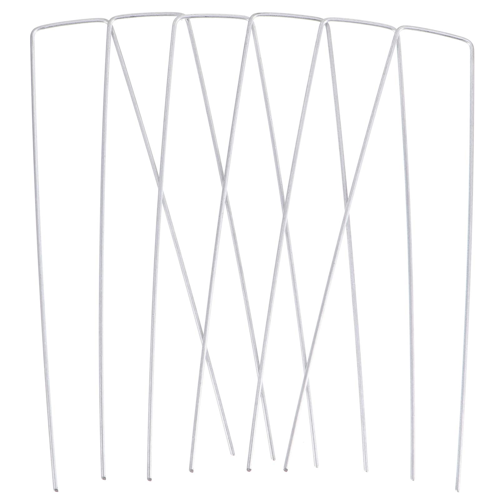 BESPORTBLE 100pcs U-Shaped Turf Stakes - Heavy Duty Garden Pegs for Lawn, Artificial Grass & Landscaping - Durable Ground Nails for Securing Turf, Netting & Outdoor Fabrics - Perfect for Gardening, Yard Work & DIY Projects