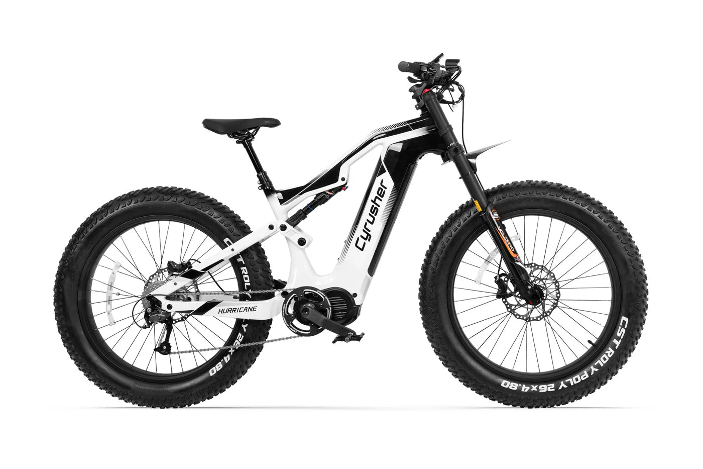 Cyrusher Hurricane 1000W Electric Bike - Carbon Fiber Frame, 25 MPH Top Speed, 55 Mile Range, Mid-Drive Motor - Perfect for Commuting, Off-Road Adventures & Urban Exploration