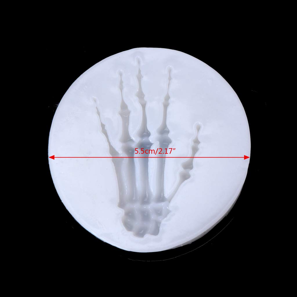 Halloween Epoxy Resin Mold for DIY Crafts - Bat, Owl, Spider & Skeleton Hand Shapes - Jewelry Making, Cake Decorating & Home Decor - Perfect for Halloween Party Decorations & Birthday Gifts