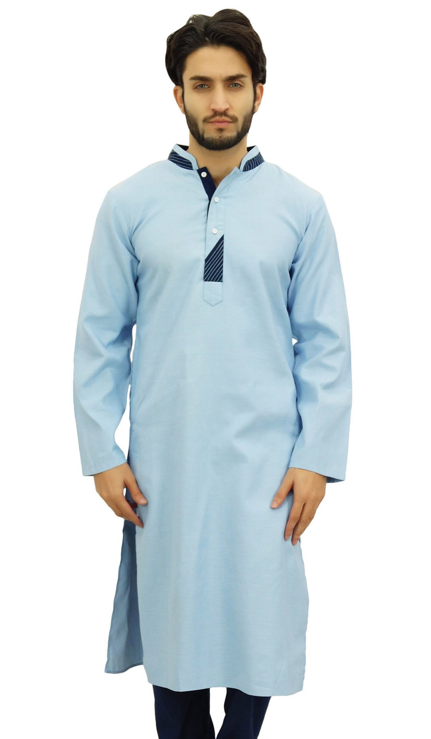 Atasi Men's Indian Ethnic Cotton Kurta Pajama Set - Long Bollywood Style Shirt for Festivals, Weddings & Casual Wear | Comfortable Traditional Outfit
