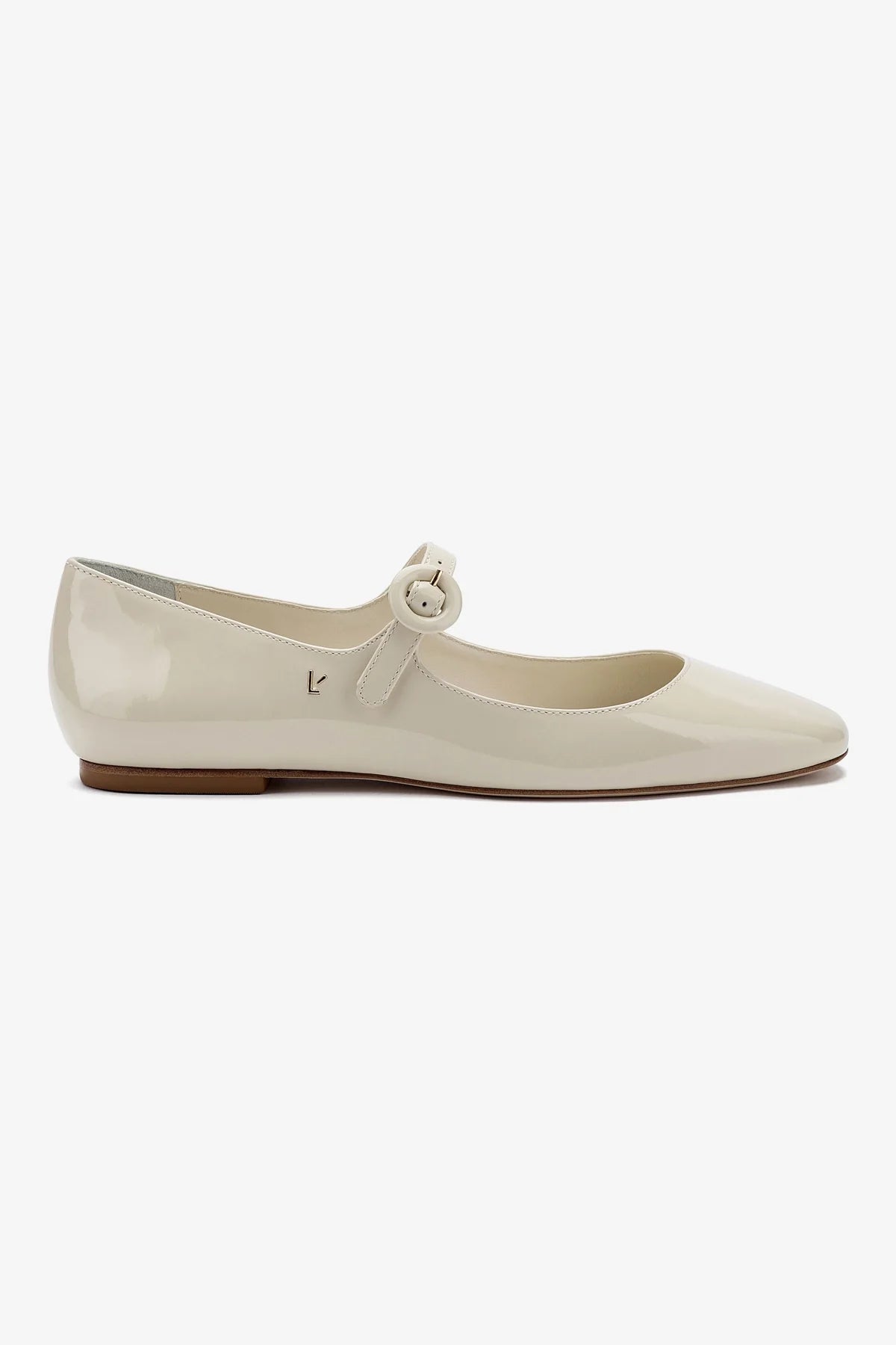 Blair Ballet Flat Shoes for Women - Ivory Patent Leather - Comfortable & Stylish - Perfect for Work, Office, and Casual Wear