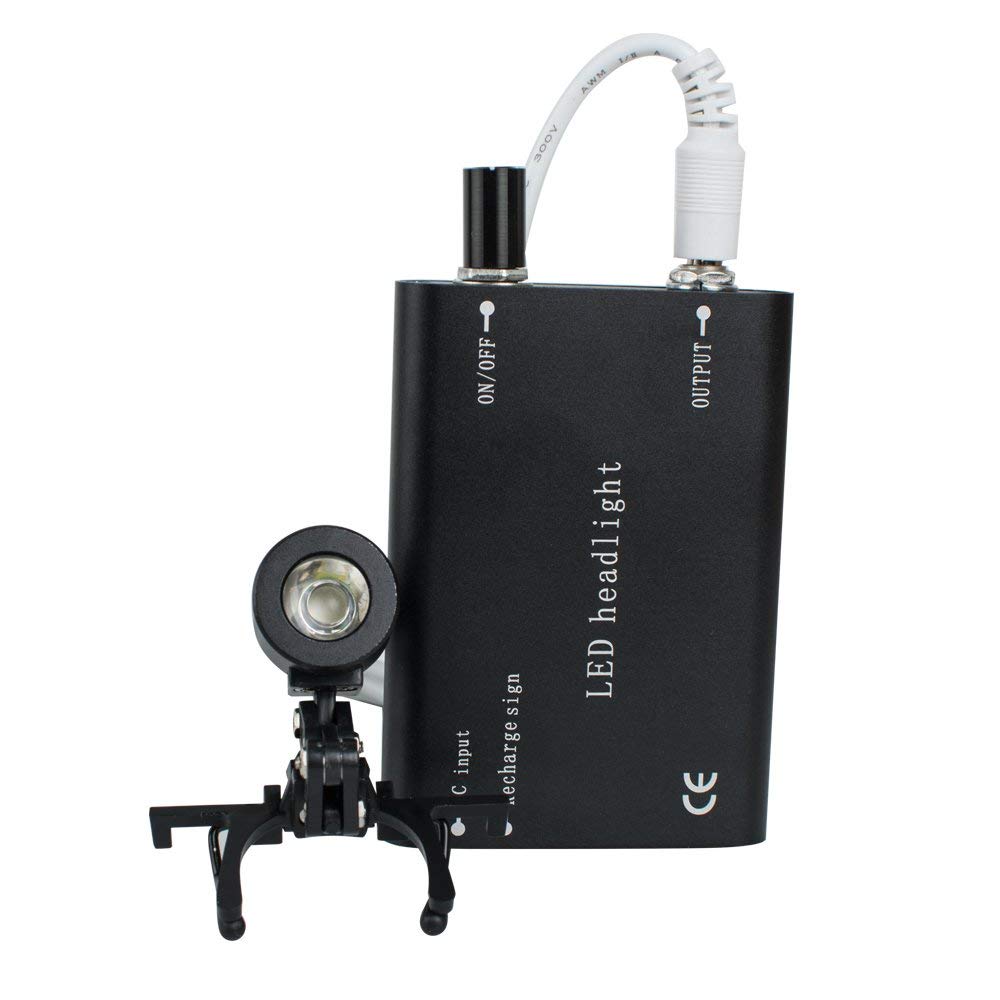 3.5X LED Headband Magnifying Glasses with Light - Binocular Surgical Loupes for Dentists, Jewelers & Hobbyists - Medical Grade Magnification Tool for Precision Work