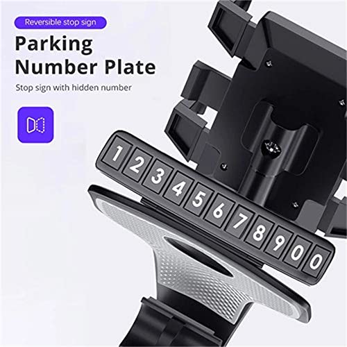 VALINK Universal Car Phone Holder - 360° Rotatable Dashboard Phone Mount Stand with Parking Contact Numbers - Compatible with All Smartphones (iPhone, Samsung, Android) - Perfect for Driving, GPS Navigation & Hands-Free Calls
