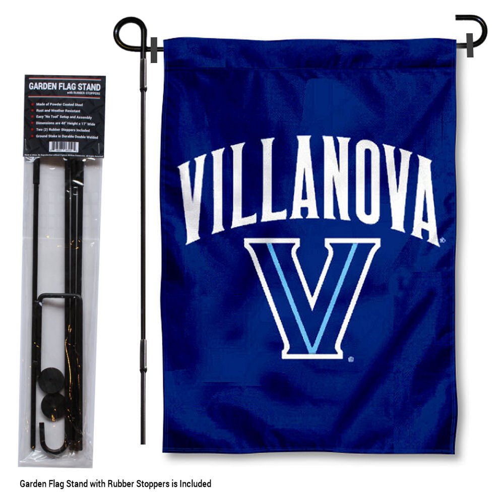 Villanova Wildcats Garden Flag with Stand Holder - College Flags & Banners Co. | Perfect for Game Day, Tailgating, and Home Decor