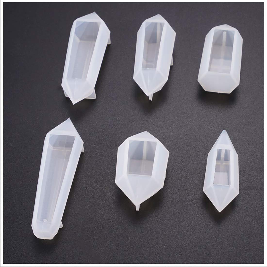 FineInno 6-Piece Pendulum Resin Molds Set - Gemstone Pendant Molds for DIY Necklaces, Quartz Crystal Epoxy Casting Molds for Jewelry Making & Art Crafts - Perfect for Handmade Gifts, Home Decor, and Crystal Healing Accessories