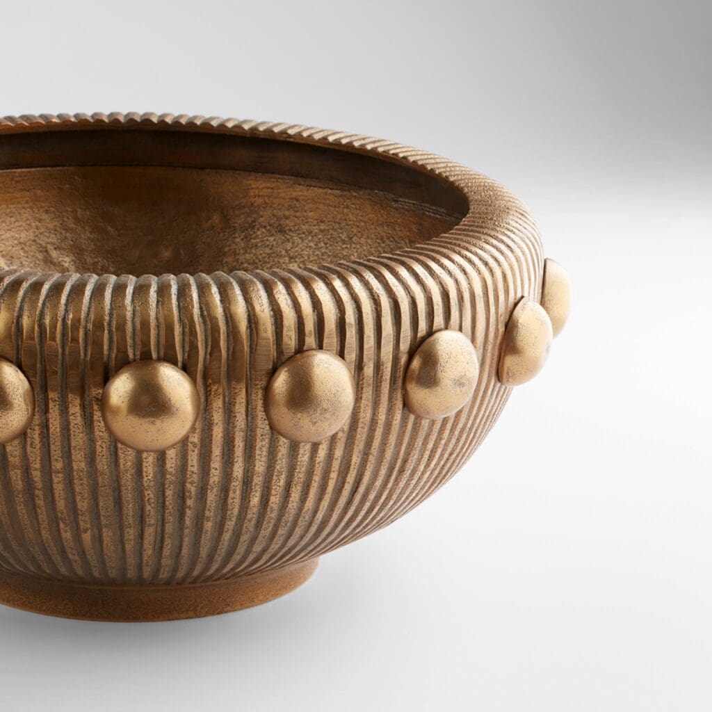 Cyan Design 11697 Batten Bowl - Antique Brass Decorative Bowl for Home Decor | Perfect for Centerpieces, Tabletop Displays, and Gift Giving