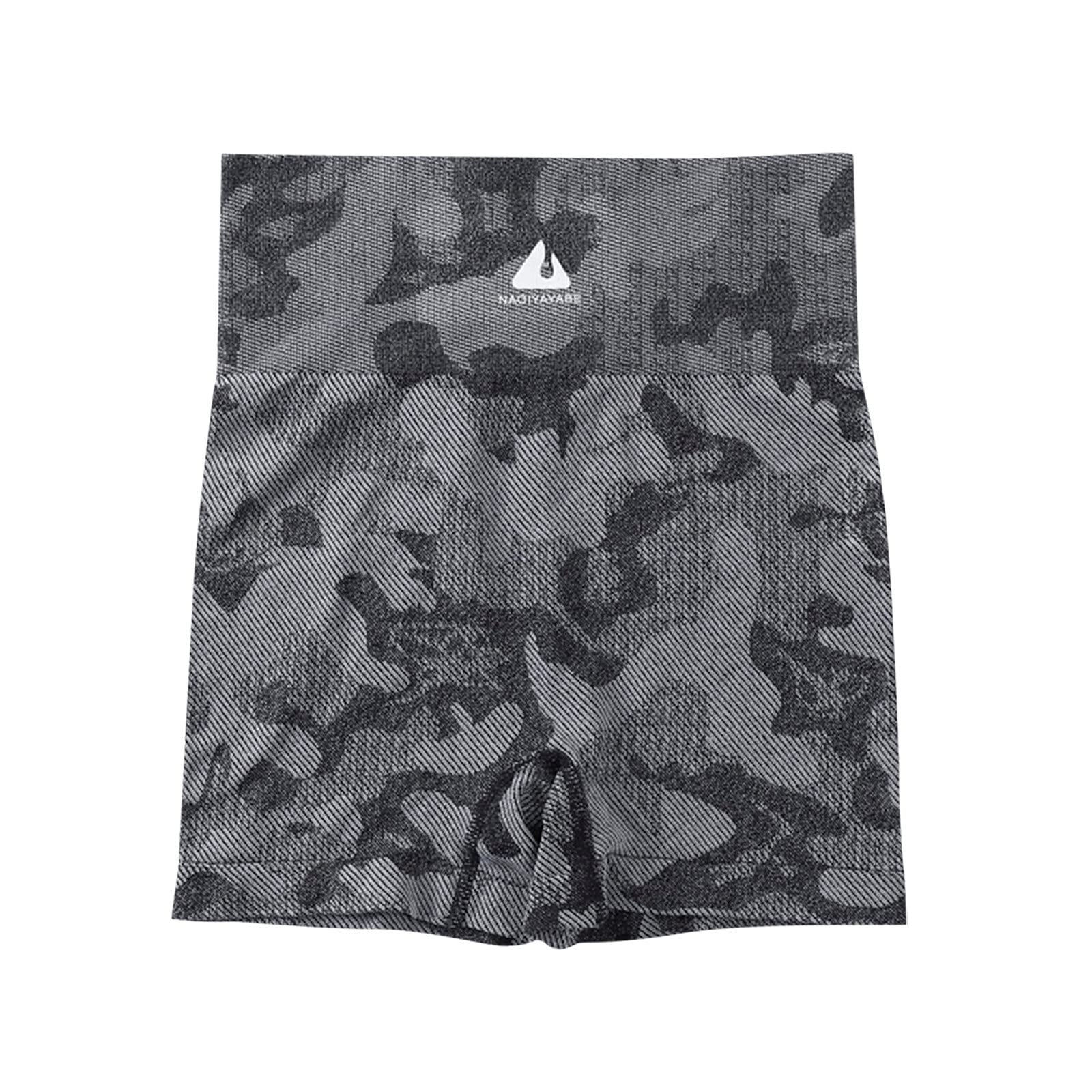 **Gaoshi Women's High Waist Yoga Workout Shorts - Camouflage Tighter Sports Pants for Running, Gym & Yoga - Fashionable & Comfortable Activewear**