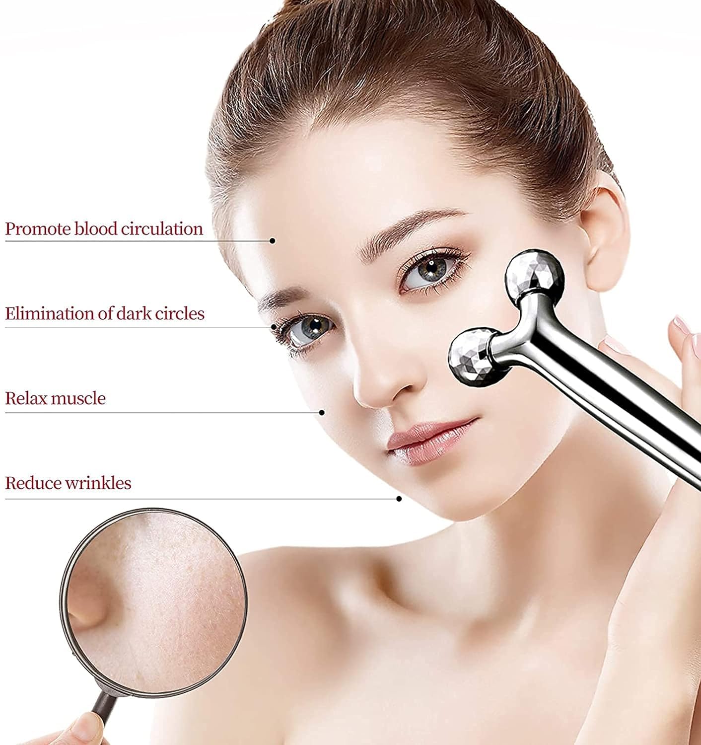 HUDACRUSH BEAUTY Glow-Boosting Face Care Set - Ice Roller, Vitamin C Serum & 3D Massager Kit for Radiant Skin | At-Home Spa & Anti-Aging Skincare Routine