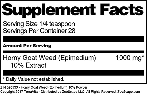 Epimedium 10% Icariin Powder - 1oz (30g) | Premium Horny Goat Weed Extract Supplement for Men's Health | Boost Energy, Libido & Performance | Gym, Workout & Daily Wellness Support