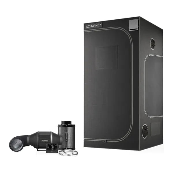 AC Infinity 3x3 Grow Tent & Ventilation Kit - Complete Indoor Hydroponic System for Home Gardening, Plant Cultivation & Seed Starting