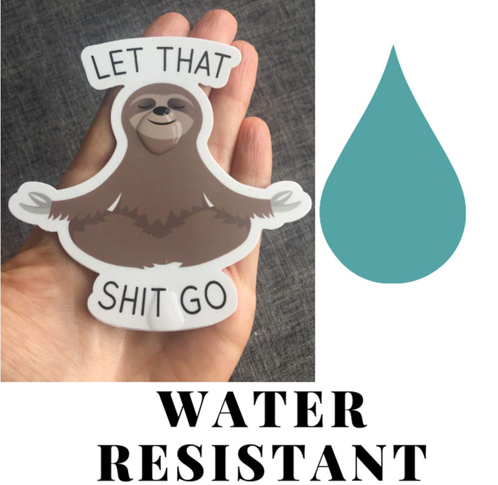 Stickeroonie Best Sellers Sticker Decals 5 Pack - Let That Shit Go Sloth, Magical AF, Fox Sake - 4