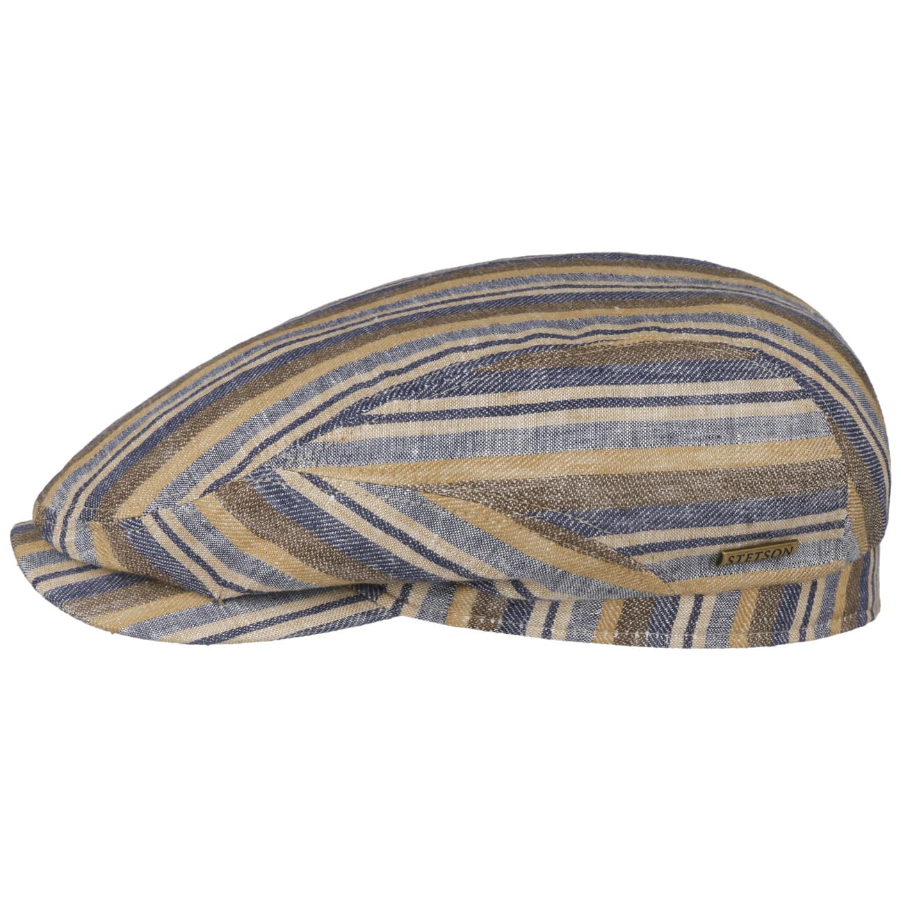 Stetson Sacota Driver Linen Flat Cap - Classic Men's Summer Hat for Golf, Driving & Outdoor Activities