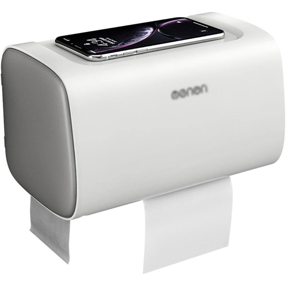 ACGrade Punch-Free Waterproof Toilet Paper Holder - Wall Mounted Bathroom Tissue Dispenser for Kitchen, Office & Toilet | Durable & Stylish Paper Box Organizer
