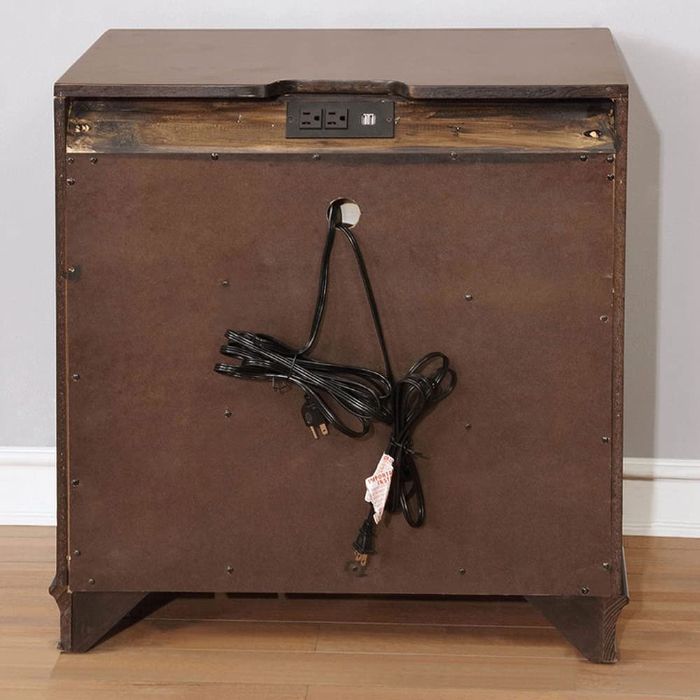 Simple Relax Wooden 3-Drawer Nightstand in Brown Cherry - Perfect for Bedroom, Living Room, or Office Storage
