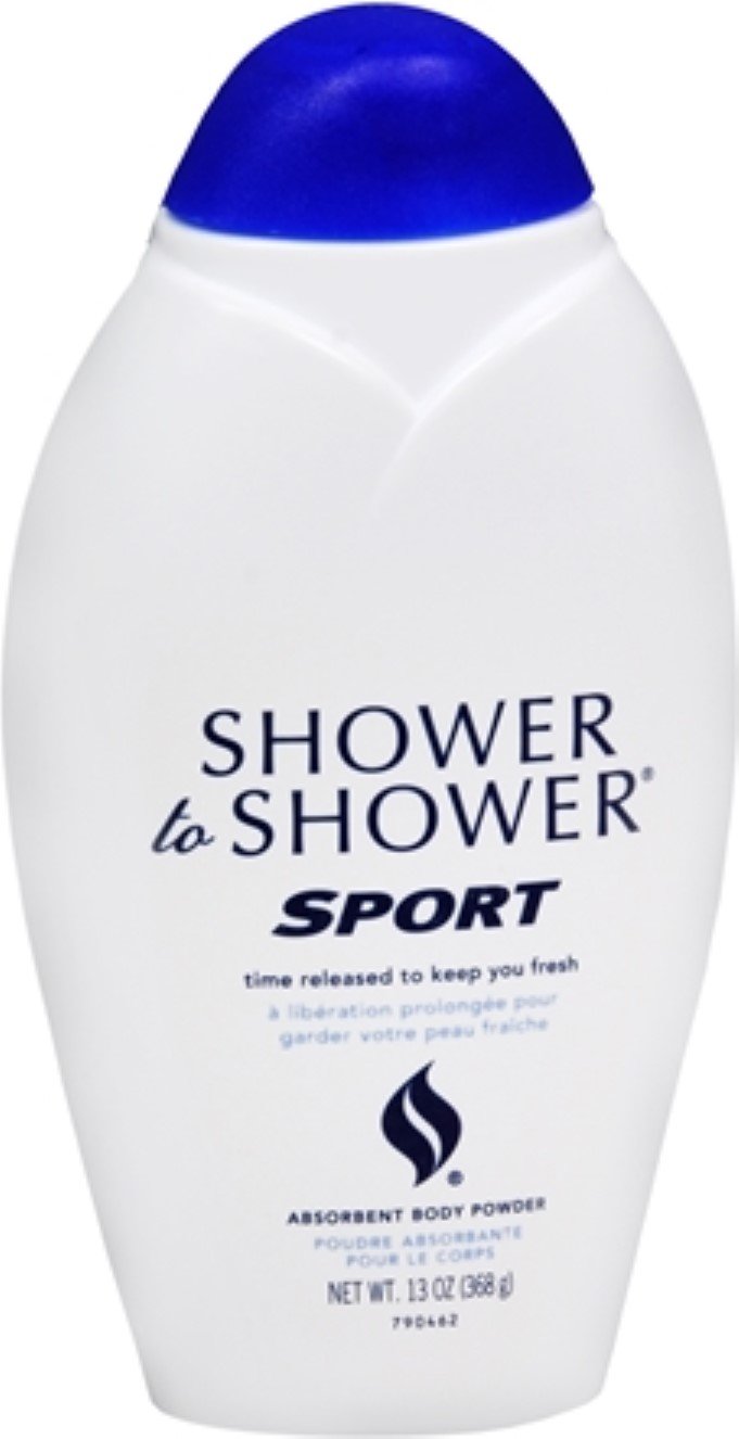 SHOWER TO SHOWER Body Powder for Women & Men - 13 oz Sport Scent (Pack of 9) | Talc-Free Absorbing Powder for Post Workout, Gym & Daily Freshness