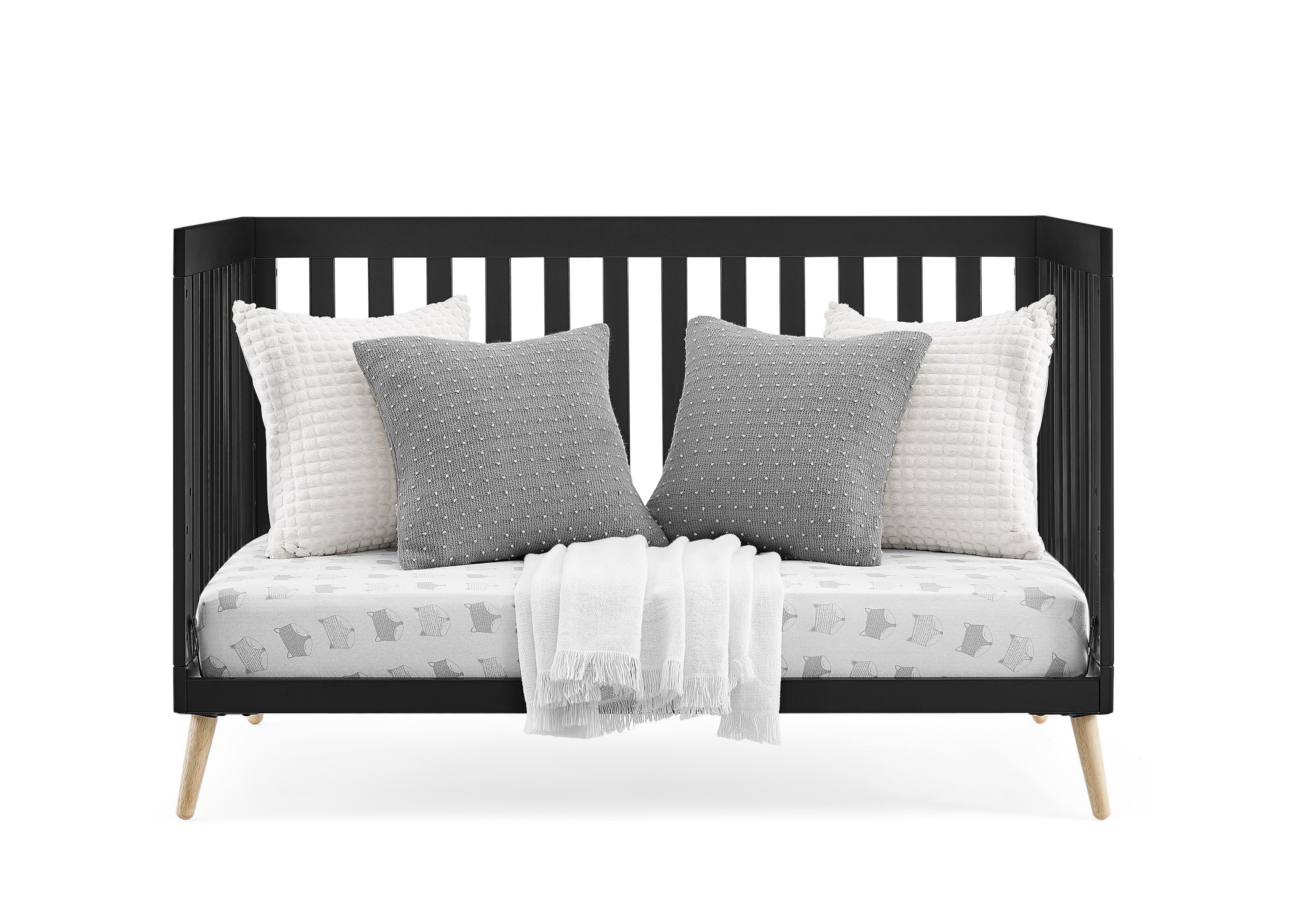 Essex 4-in-1 Convertible Baby Crib - Toddler Bed, Daybed & Full-Size Bed Conversion - Safe Nursery Furniture for Newborns & Kids - Perfect for Bedrooms, Daycare & Guest Rooms