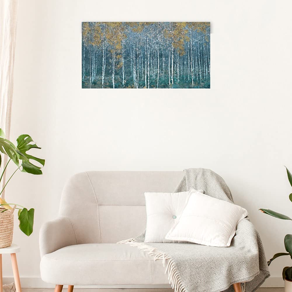 Golden Grove Canvas Wall Art - Hand Painted Fine Art Decor for Living Room, Bedroom, Office & More - 40x21 Inches - Ready to Hang - Perfect for Home, Kitchen, Bathroom & Commercial Spaces