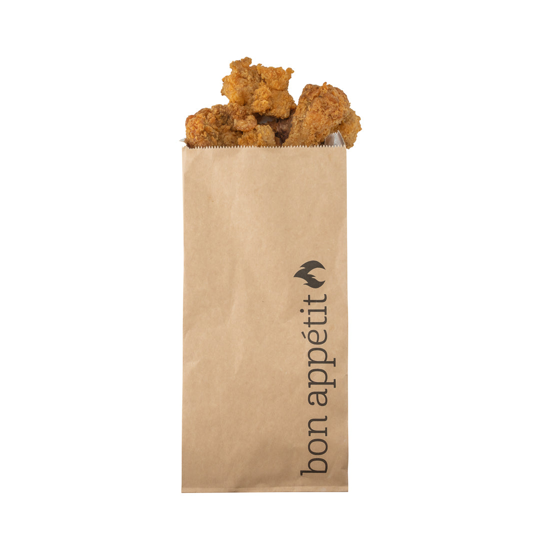 Premium Kraft Paper Foil Bags with Bon Appetit Print - 5.5