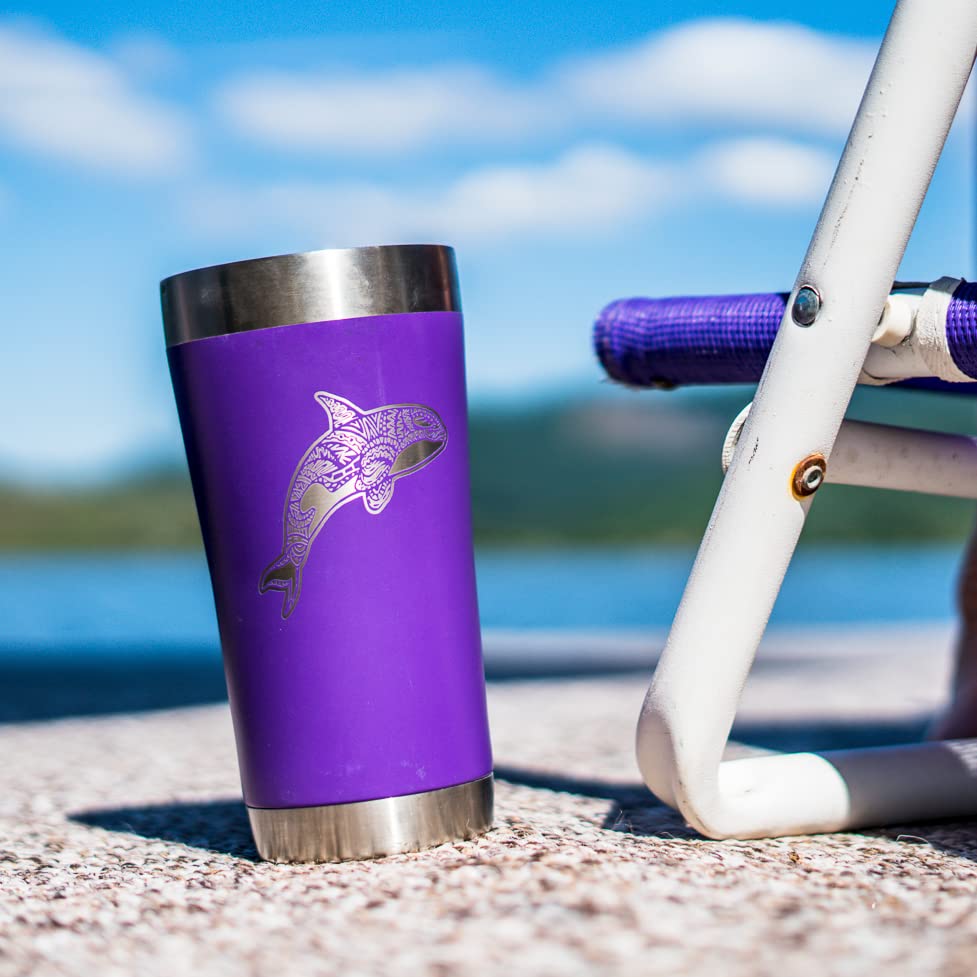 20 oz Vacuum Insulated Stainless Steel Tumbler with Lid - Double Wall Travel Mug, Custom Laser Engraving Options (Aqua) - Perfect for Coffee, Tea & Cold Drinks On The Go, Office & Outdoor Adventures