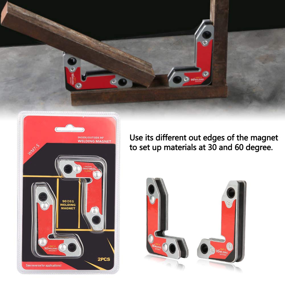 2-Pack Magnetic Welding Clamps - 30/60/90 Degree Adjustable Inside/Outside Angle Holder for Metal Fabrication - Perfect for Welding, DIY Projects & Auto Repair