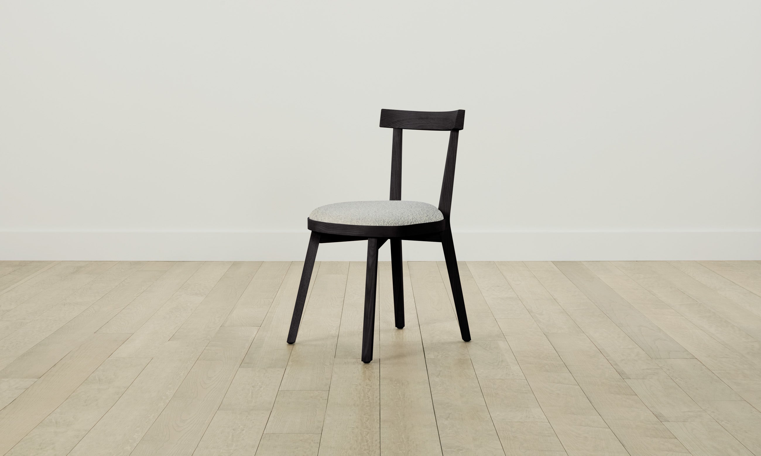 Allen Dining Chair - Modern Woolen Bouclé Upholstered Seat with Solid Wood Legs | Perfect for Kitchen, Dining Room & Home Office | Comfortable & Stylish Seating Solution