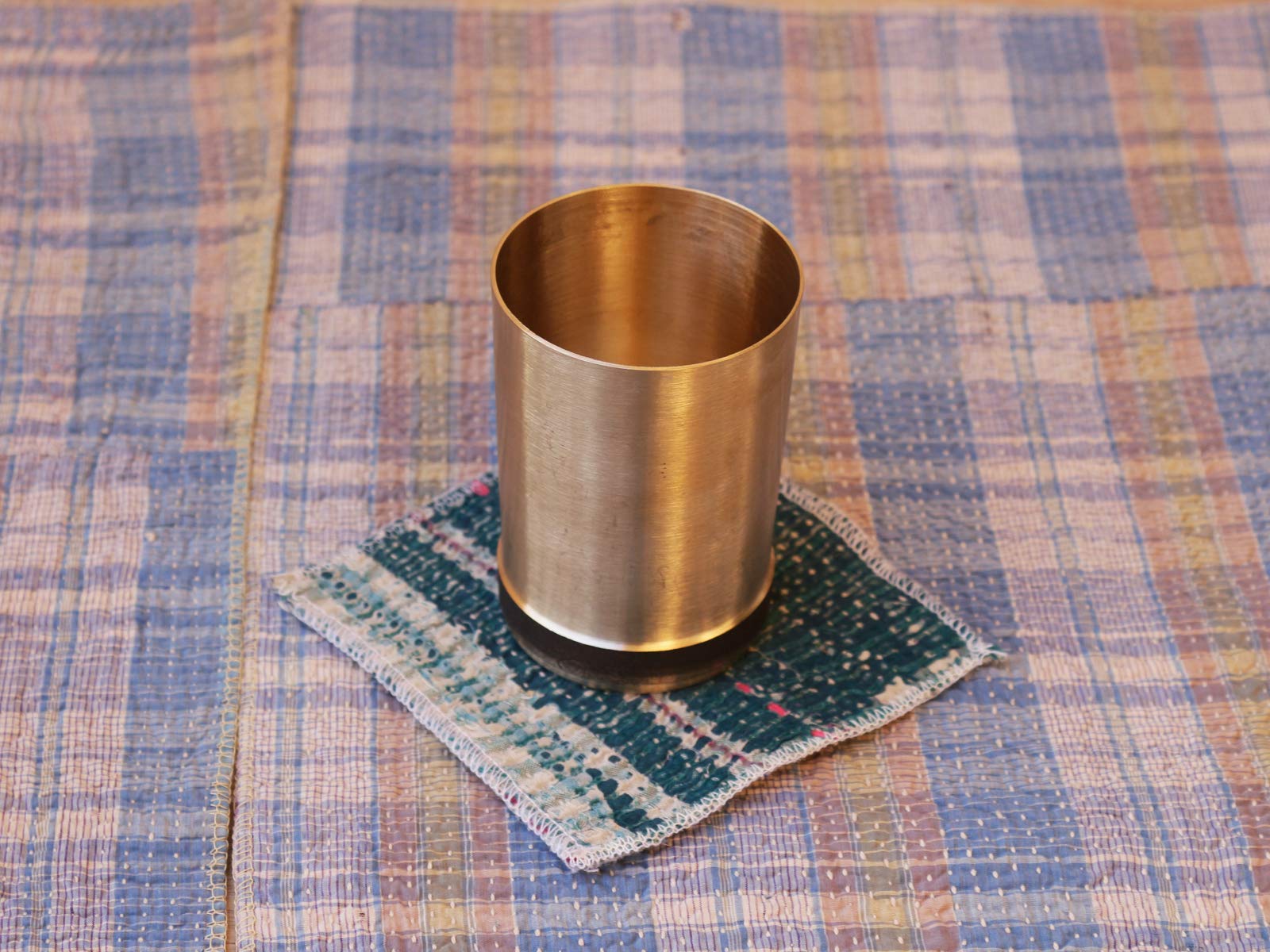 Handmade Bronze Kansa Ayurveda Cup - 2.5x3.6 Inch Traditional Indian Tumbler for Milk, Water & Wellness Drinks | Perfect for Ayurvedic Rituals, Home Decor & Dining Table Decoration