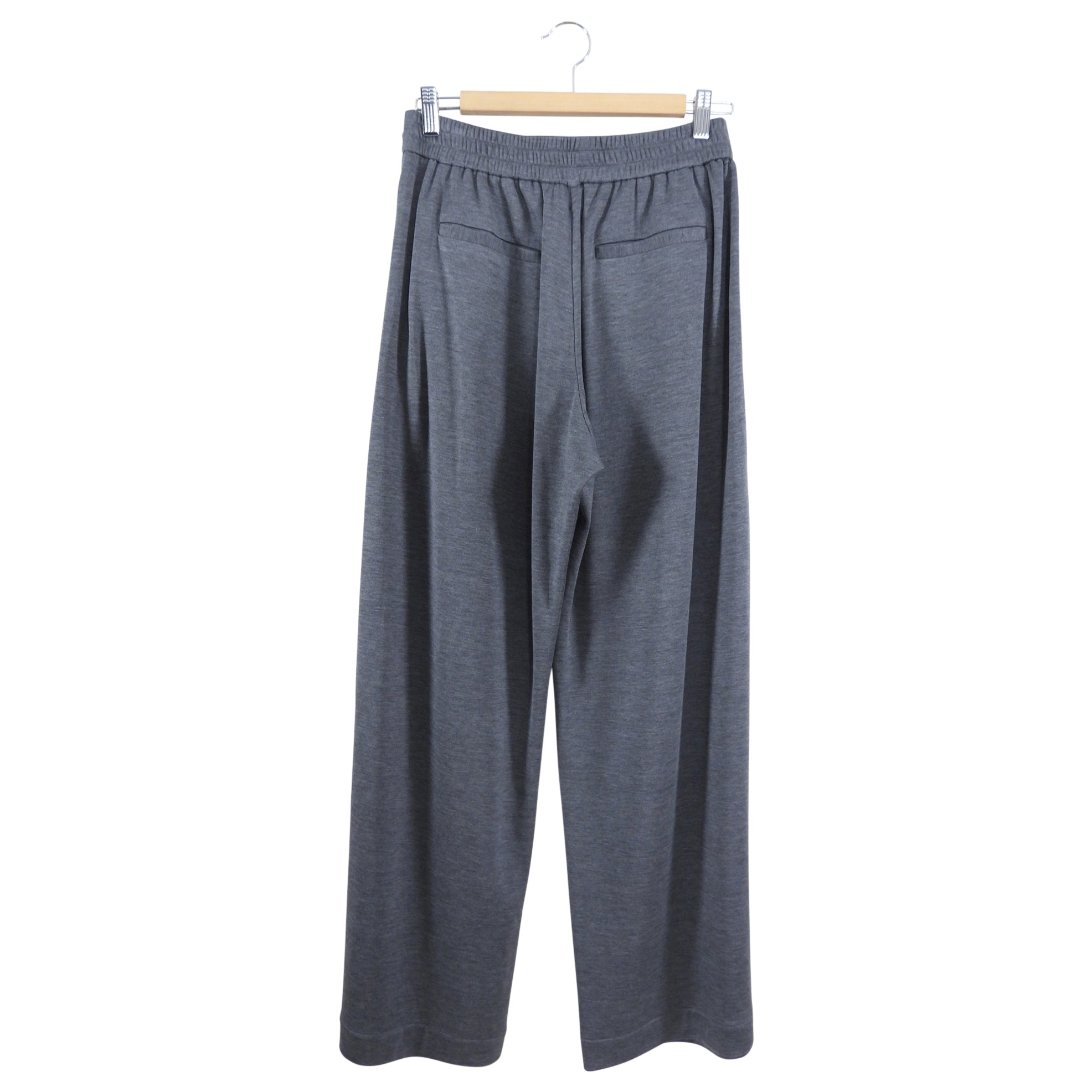 Brunello Cucinelli Grey Wide Leg Monili Stripe Jogging Pants for Women - Comfortable Lounge Pants for Casual Wear, Yoga & Travel