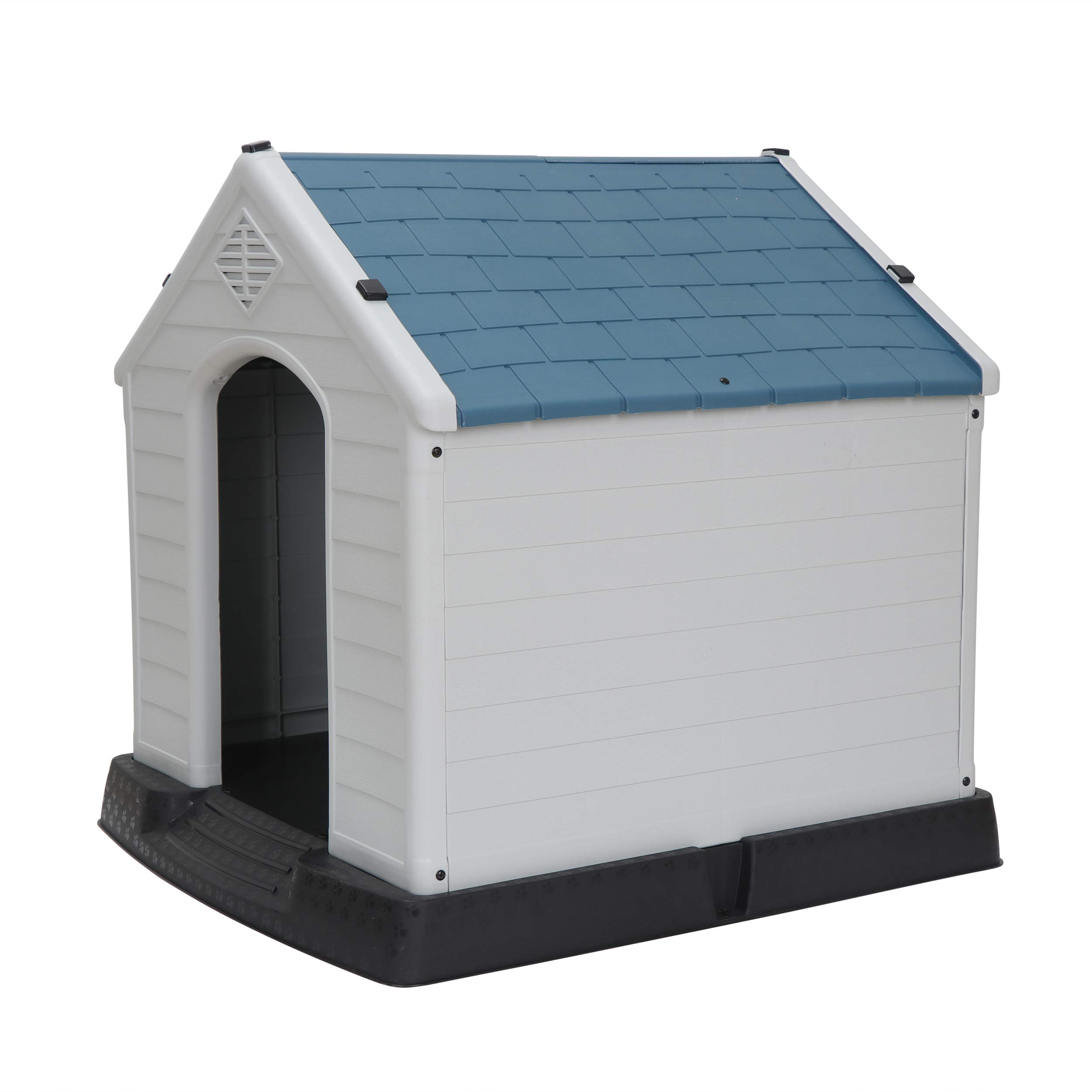 ZenStyle Waterproof Dog House for Small & Medium Dogs - Outdoor/Indoor Pet Kennel with Ventilation & Elevated Floor - Perfect for Backyard, Patio, or Garage Use