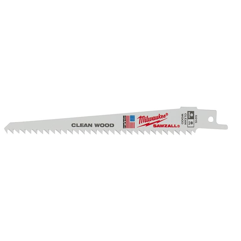 5-Pack 6-Inch 6 TPI Fleam Ground SAWZALL Blades - Premium Reciprocating Saw Blades for Wood, Metal & Demolition | Ideal for Construction, Renovation & DIY Projects