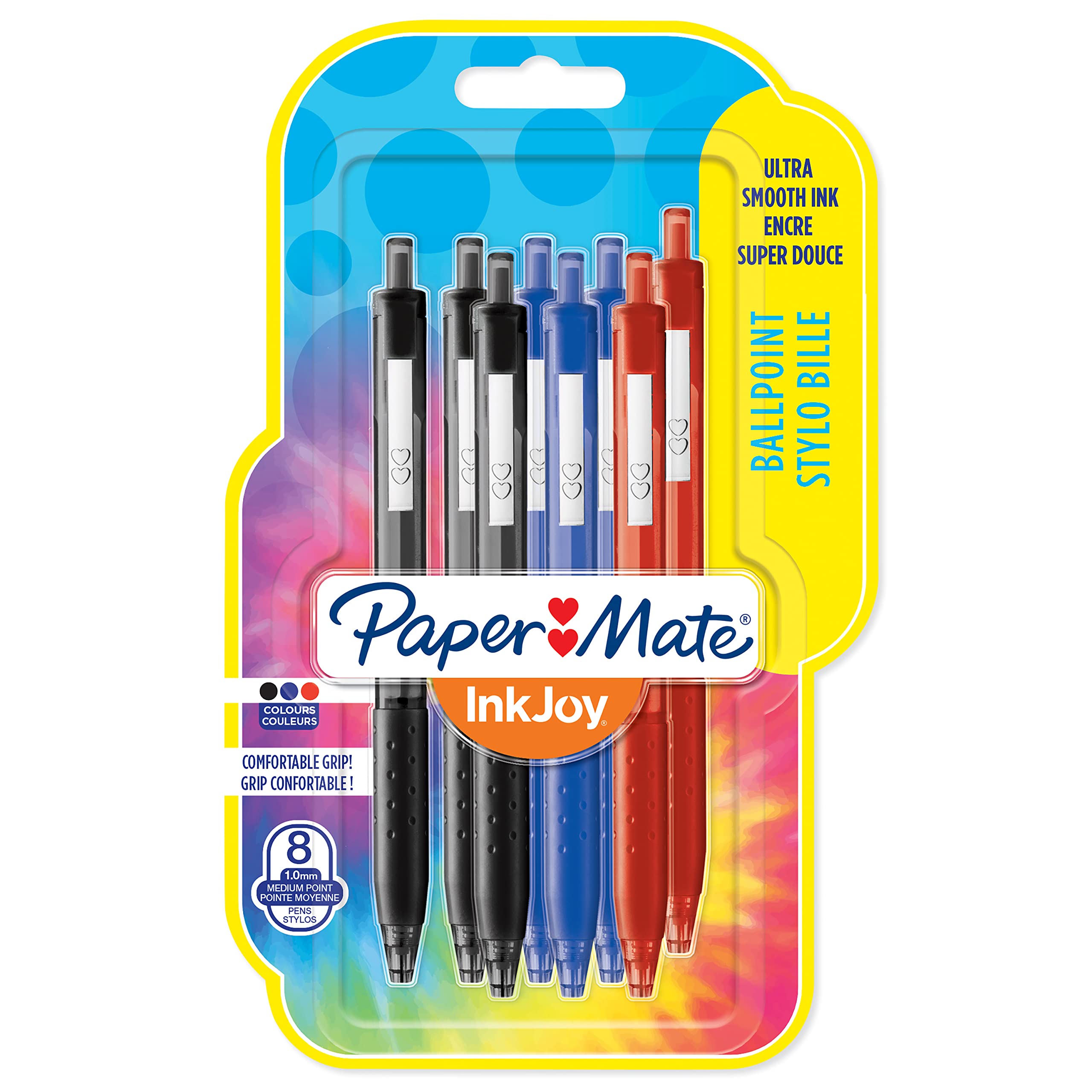 InkJoy 300 RT Ballpoint Pen - 1.0mm Medium Point (8-Pack) for Office & School Use
