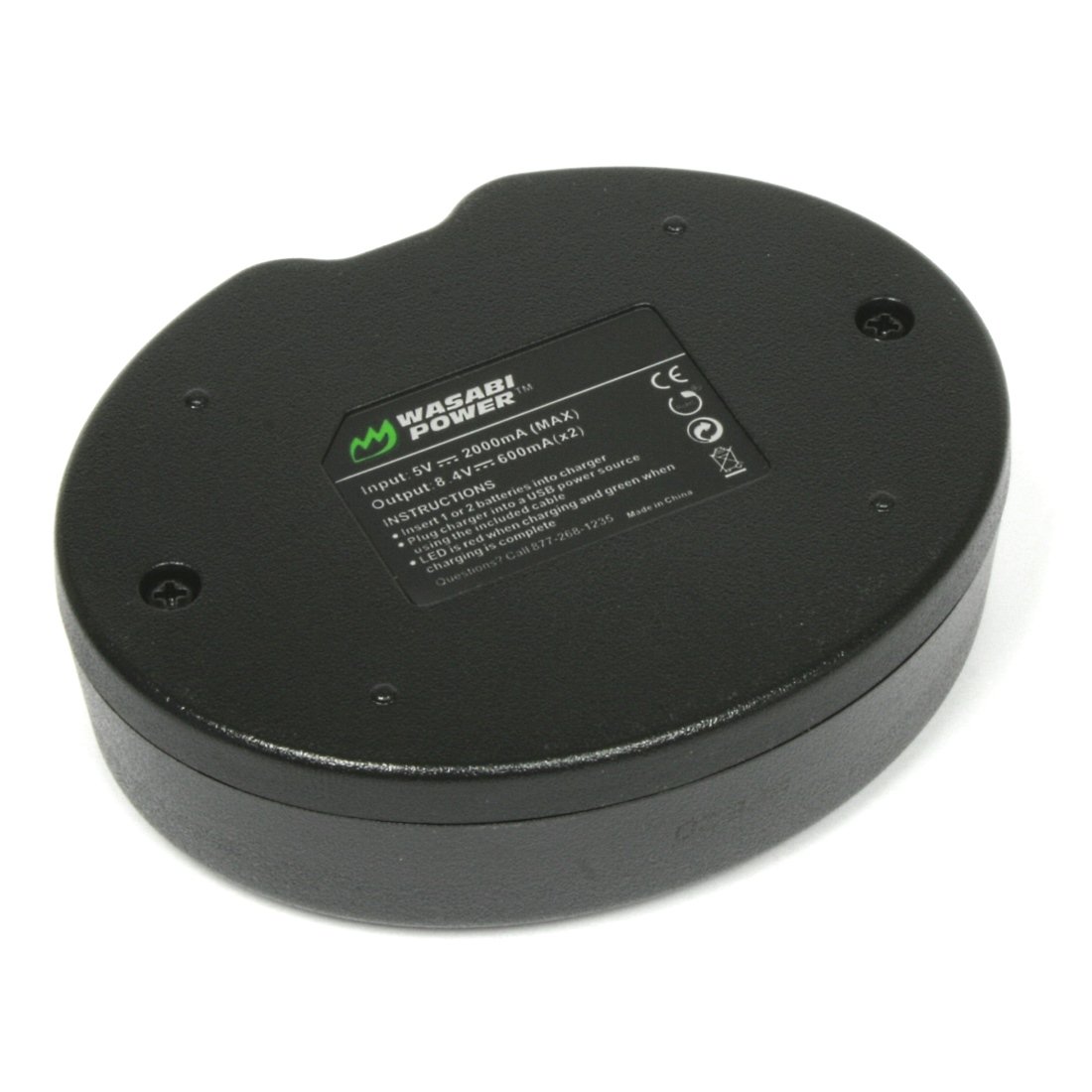 Wasabi Power Dual USB Battery Charger for Panasonic DMW-BLC12 - Fast Charging for Cameras & Devices - Perfect for Travel & Photography
