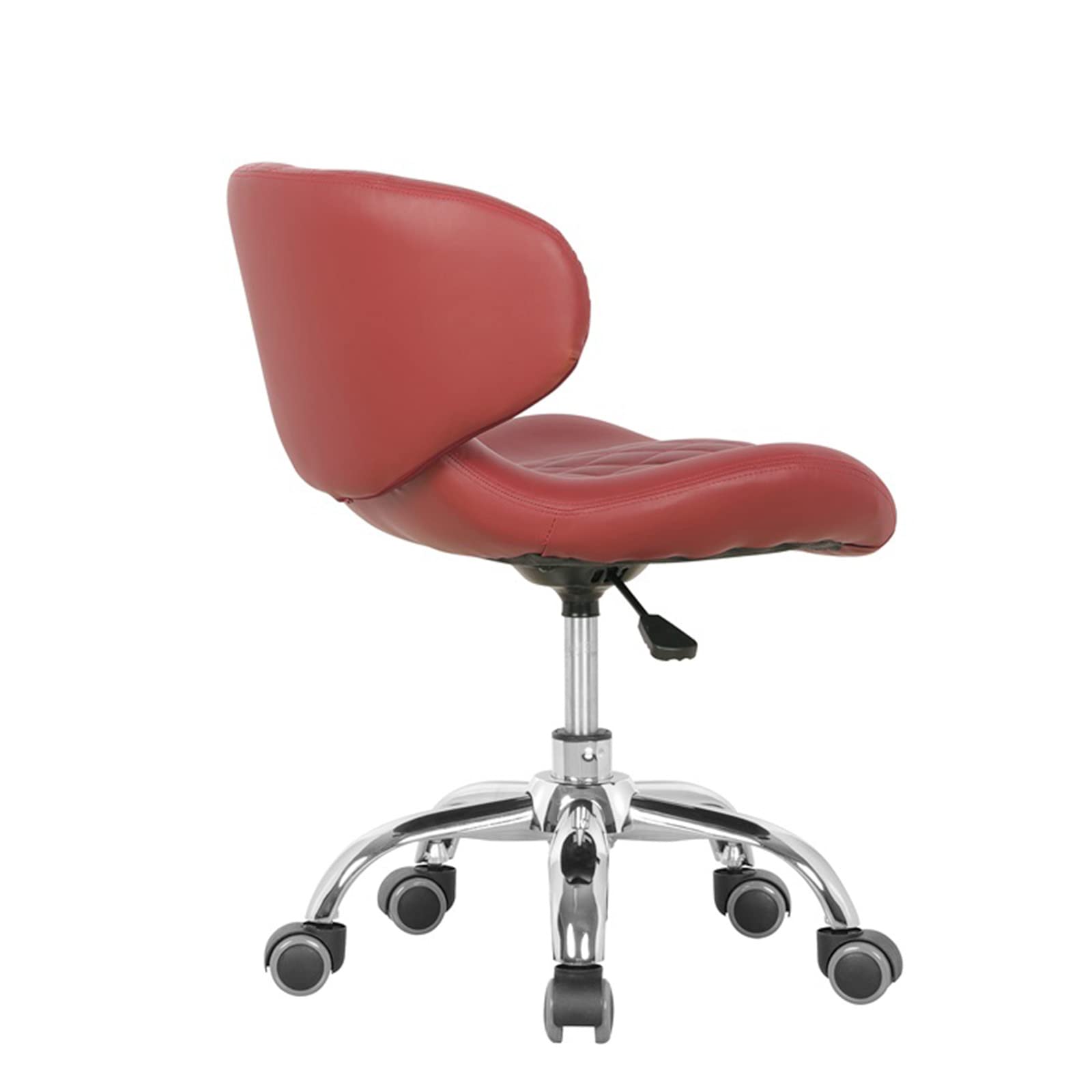 MAYAKOBA Set of 2 Adjustable Pedicure Stools with Pneumatic Pump - HugoII Salon Chairs for Nail & Spa, Comfortable Short Stool for Pedicurists, Red Diamond Design - Perfect for Nail Salons, Spas & Home Beauty Stations