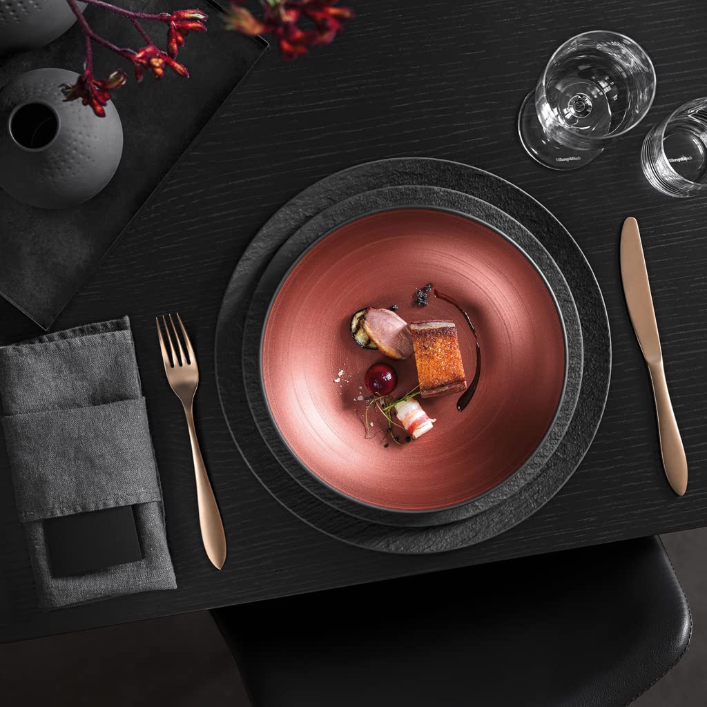 Premium Villeroy & Boch Manufacture Rock Glow Flat Bowl - 9.25