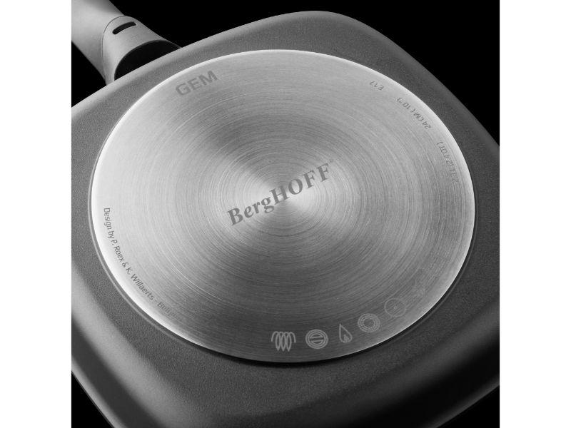 BergHOFF GEM 9-Piece Non-Stick Cast Aluminum Cookware Set - Black | Premium Kitchen Cookware for Frying, Sautéing & Cooking | Perfect for Home Chefs & Professional Kitchens
