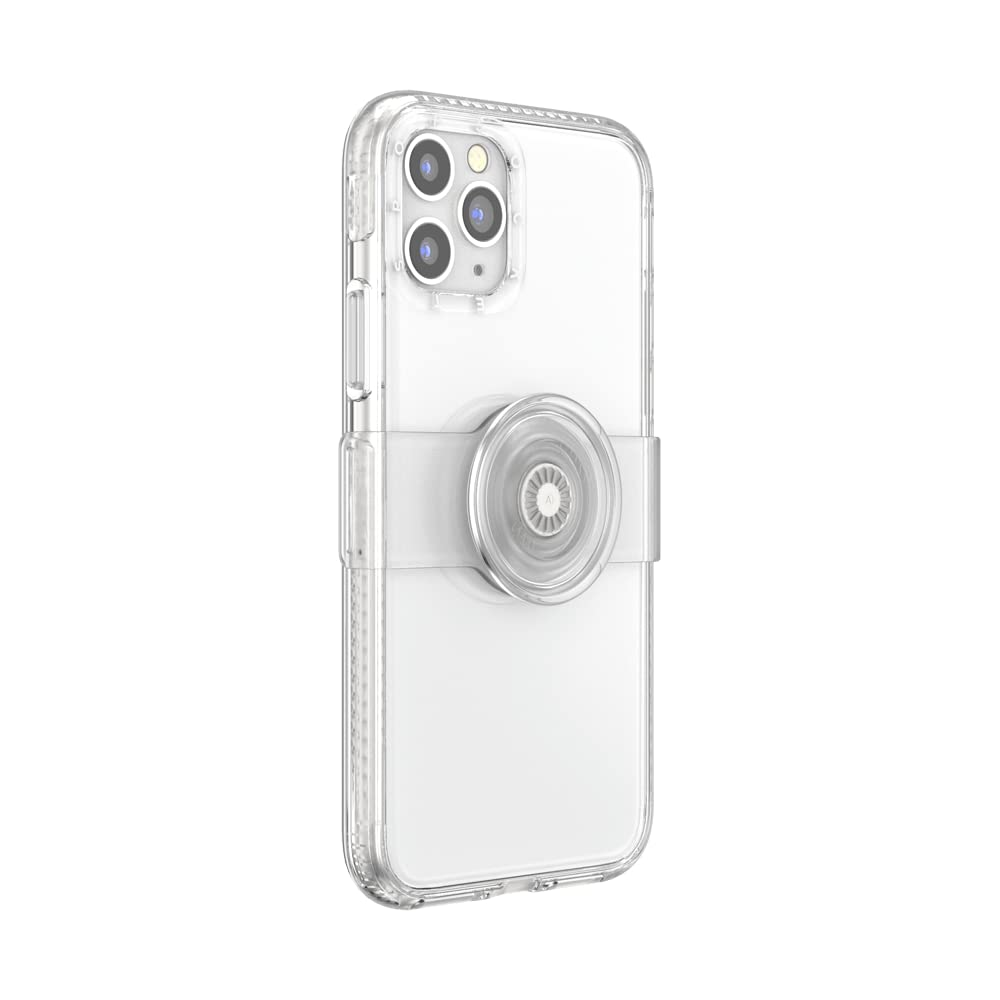 PopSockets Clear Phone Case with Grip & Slide - Compatible with iPhone 11 Pro, iPhone X, iPhone XS | Protective Cover with Secure Hold for Everyday Use, Travel & Active Lifestyle