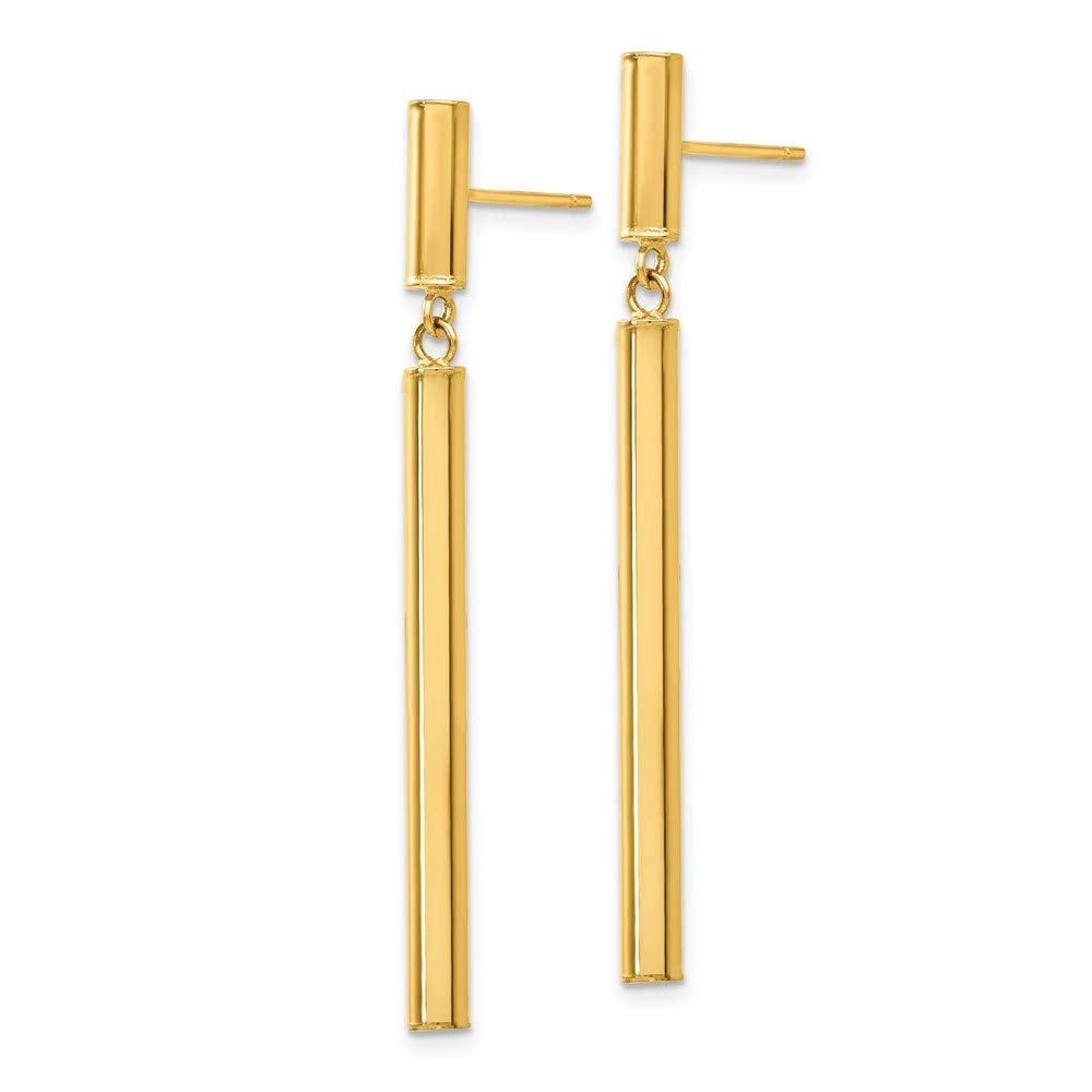 14K Yellow Gold Drop Dangle Earrings for Women - 46mm Elegant Dangle Design - Perfect for Parties, Weddings & Special Occasions